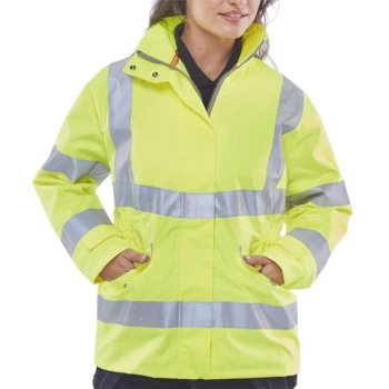 Ladies Executive Hi-viz Jacket Saturn Yellow - Size 2XL