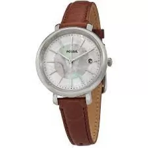 Fossil Womens Jacqueline Solar-Powered Eco Leather Watch - Brown