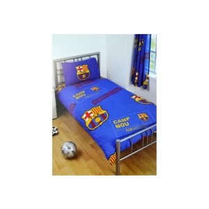 FC Barcelona Patch Single Duvet and Pillow Set