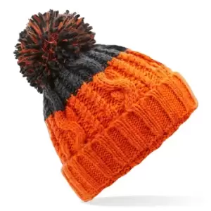 Beechfield Unisex Adult Apres Beanie (One Size) (Orange/Dark Graphite)