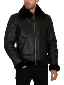 Leather Sherpa Jacket