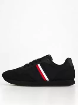 Tommy Hilfiger Core Lo Runner Trainer, Black, Size 41, Men