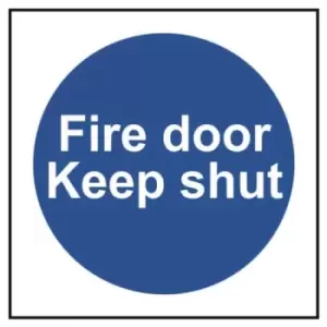 Fire door Keep shut - Sign - PVC (100 x 100mm)