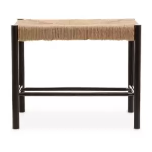 Interiors by PH Bandar Hemp Rope Small Bench Black