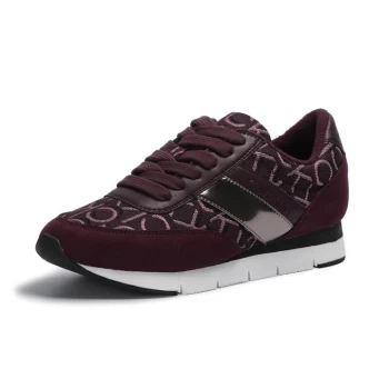 Calvin Klein Tea Jacquard Low Trainers Womens - Brown