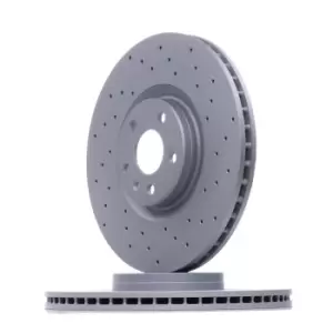 ZIMMERMANN Brake disc SPORT BRAKE DISC COAT Z Perforated 250.1395.52 Brake rotor,Brake discs FORD,FOCUS III