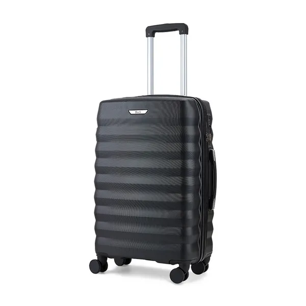 Rock Luggage Berlin IL54501 8 Wheel Hardshell Large Black Suitcase