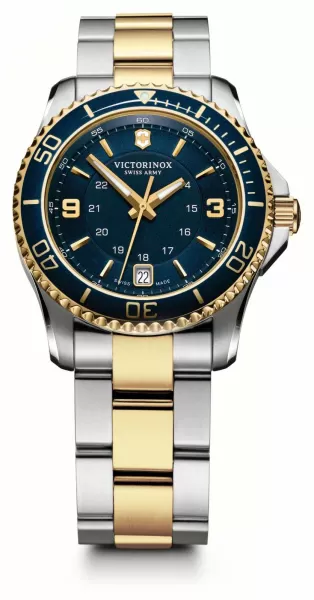 Victorinox 241790 Womens Maverick Two Tone Bracelet Blue Watch