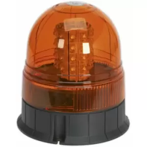 Loops - 12V / 24V LED Rotating Amber Hazard Beacon Light - 3x Bolt Roof Fixing Points