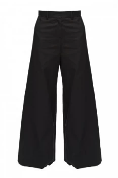 French Connection Ria Cotton Flared Trousers Black