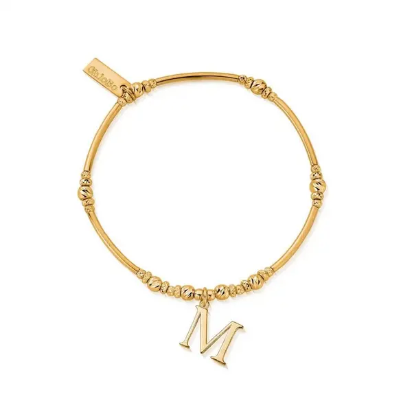 ChloBo Gold Iconic Initial Bracelet - Letter M