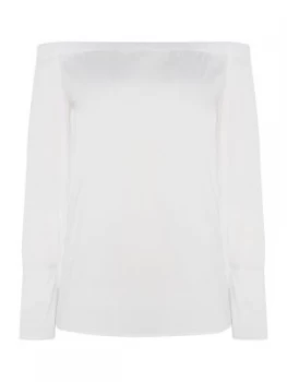 DKNY Off the shoulder long sleeve top White