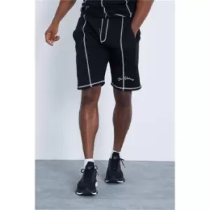 I Saw It First Black Pipe Seam Shorts - Black