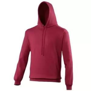 Awdis Unisex College Hooded Sweatshirt / Hoodie (S) (Cranberry)