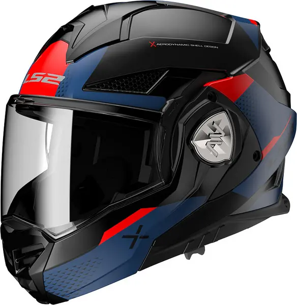 LS2 FF901 Advant X Oblivion Matt Black Blue Modular Helmet Size 2XL