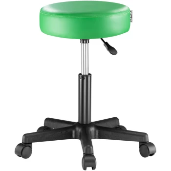 Casaria - Deuba Swivel Stool Adjustable Work Chair Hydraulic Seat PU Leather Thick Padding Green