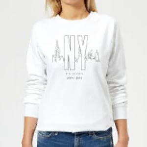 Friends NY Skyline Womens Sweatshirt - White - XL