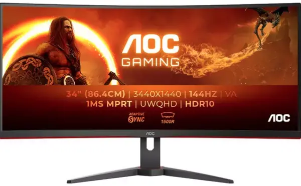 AOC G2 34" CU34G2XP/BK UltraWide Quad HD Curved Gaming LED Monitor