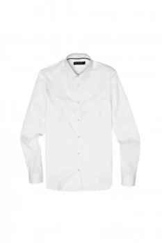 Mens French Connection Formal Cotton Shirt White