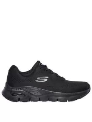 Skechers Arch Fit Big Appeal Engineered Mesh Lace-up Trainers, Black, Size 6, Women