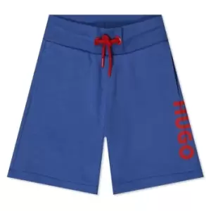 HUGO Large Logo Shorts - Blue