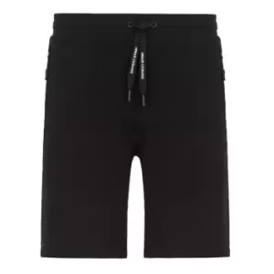 Armani Exchange Small Logo Fleece Shorts - Black