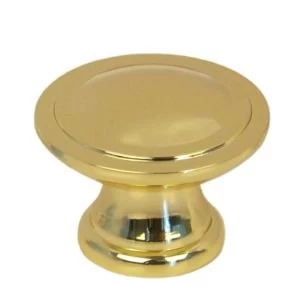 BQ Polished Gold Effect Round Internal Knob Furniture Knob