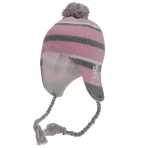 Childrens/Kids Scotland Peruvian Winter Thermal Bobble Hat With Tassels (One Size) (Pink/Grey/White)