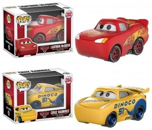 Cars 3 Pop Vinyl McQueen and Cruz Bobble Head Gift Set