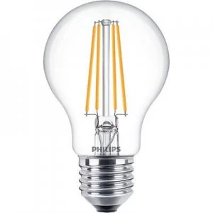 Philips LED (monochrome) EEC A+ (A++ - E) E27 Arbitrary 8 W = 60 W Warm white (Ø x L) 60 mm x 104mm dimmable, Filament