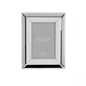 4" x 6" - HESTIA Mirror and White Glass Photo Frame