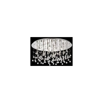 Ideal Lux Moonlight - 15 Light Extra Large Semi Flush Ceiling Pendant Chrome, G9