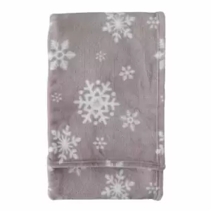 Crossland Grove Calgary Flannel Fleece Throw Neutral 1300x1700mm