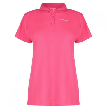 LA Gear Pique Polo Shirt Ladies - Bright Pink