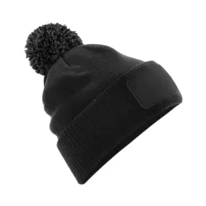 Beechfield Unisex Adults Snowstar Printers Beanie (One Size) (Black/Graphite)