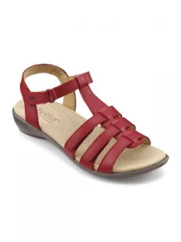 Hotter Sol Extra Wide Sandals Red