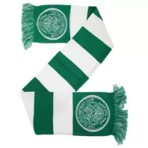 Celtic FC Official Football Supporters Crest/Logo Bar Scarf (One Size) (Green/White)