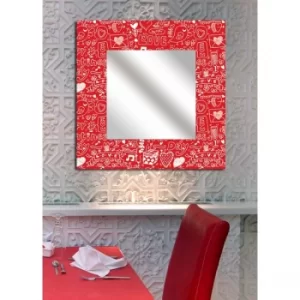 MA-9 Red Symbols Decorative Mirror