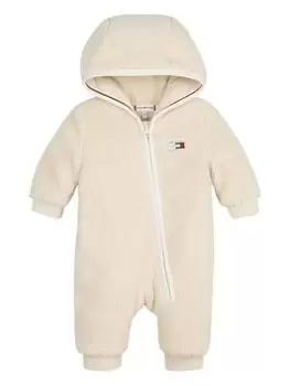 Tommy Hilfiger Baby Sherpa Coverall - Ancient White, Ancient White, Size 3-6 Months