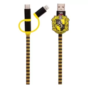 Harry Potter Retractable Hogwarts Scarf Cable 3in1 Hufflepuff