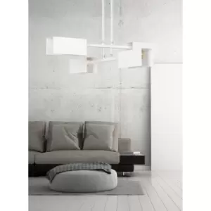 Tolos White Multi Arm Pendant Ceiling Light 4x E27