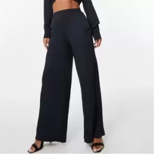 Jack Wills Satin Wide Leg Trousers - Black