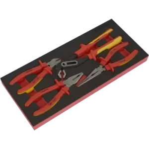 Sealey 4 Piece VDE Insulated Pliers Set in Module Tray