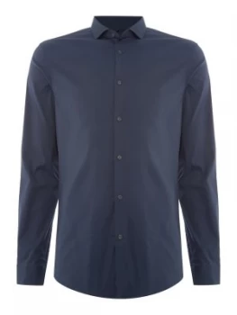 Mens Michael Kors Slim fit stretch long sleeve shirt Blue