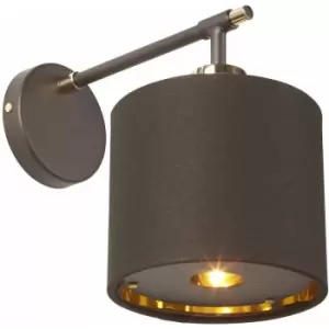 Loops - Wall Light Retro Style Brown Highly Polished Brass LED E27 40W