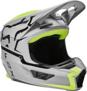 FOX V2 Merz Motocross Helmet, grey-yellow, Size 2XL, grey-yellow, Size 2XL