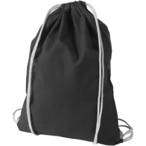 Bullet Oregon Cotton Premium Rucksack (Pack Of 2) (44 x 33 cm) (Solid Black)