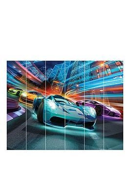 Walltastic Supercar Racers Wall Mural FSC Mixed Credit Paper - wilko