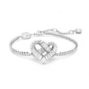 Matrix Rhodium Plated White Heart Bracelet 5648299