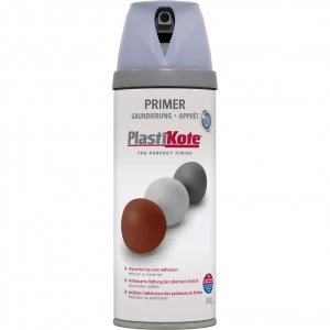 Plastikote Primer Aerosol Spray Paint Grey 400ml